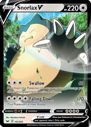 Snorlax V (141) [SWSH01: Sword & Shield Base Set] Holofoil - Deck Out Gaming