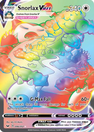 Snorlax VMAX (Secret) (206) [SWSH01: Sword & Shield Base Set] Holofoil - Deck Out Gaming
