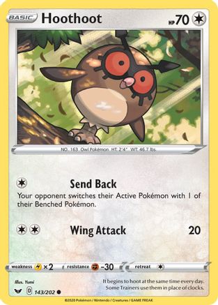 Hoothoot (143) [SWSH01: Sword & Shield Base Set] - Deck Out Gaming