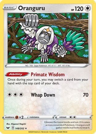 Oranguru (148) [SWSH01: Sword & Shield Base Set] Reverse Holofoil - Deck Out Gaming