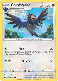 Corvisquire (151) [SWSH01: Sword & Shield Base Set] Reverse Holofoil - Deck Out Gaming