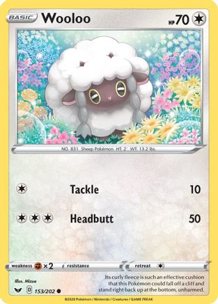Wooloo (153) (153) [SWSH01: Sword & Shield Base Set] Reverse Holofoil - Deck Out Gaming