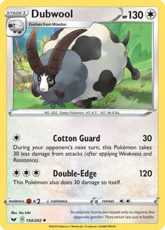 Dubwool (154) [SWSH01: Sword & Shield Base Set] Reverse Holofoil - Deck Out Gaming