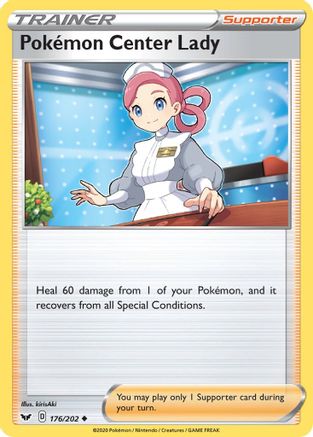 Pokemon Center Lady (176) [SWSH01: Sword & Shield Base Set] Reverse Holofoil - Deck Out Gaming
