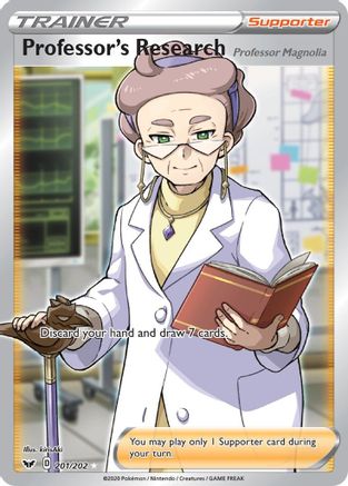 Professor's Research (Full Art) (201/202) [SWSH01: Sword & Shield Base Set] - Deck Out Gaming