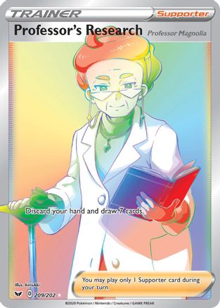Professor's Research (Secret) (209) [SWSH01: Sword & Shield Base Set] Holofoil - Deck Out Gaming