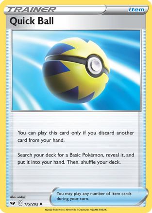 Quick Ball (179) [SWSH01: Sword & Shield Base Set] Reverse Holofoil - Deck Out Gaming