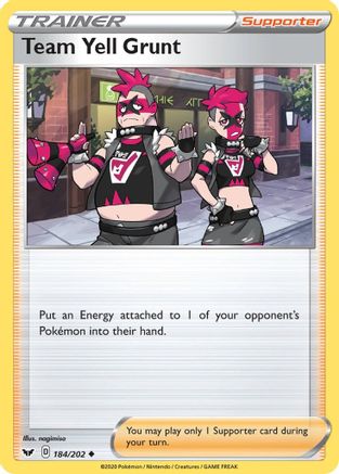 Team Yell Grunt (184) [SWSH01: Sword & Shield Base Set] - Deck Out Gaming