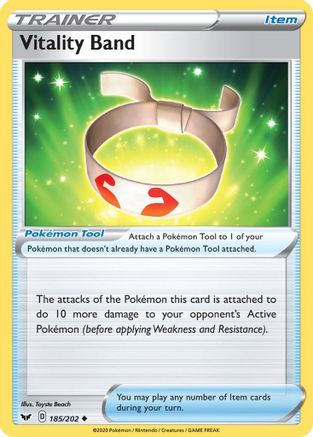 Vitality Band (185) [SWSH01: Sword & Shield Base Set] Reverse Holofoil - Deck Out Gaming