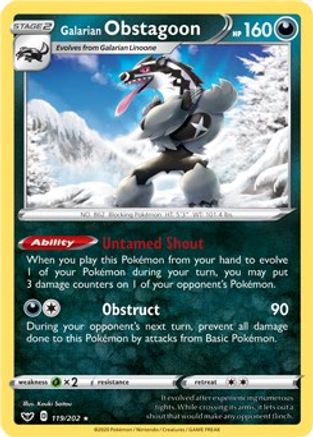 Galarian Obstagoon - 119/202 (119) [Deck Exclusives] - Deck Out Gaming