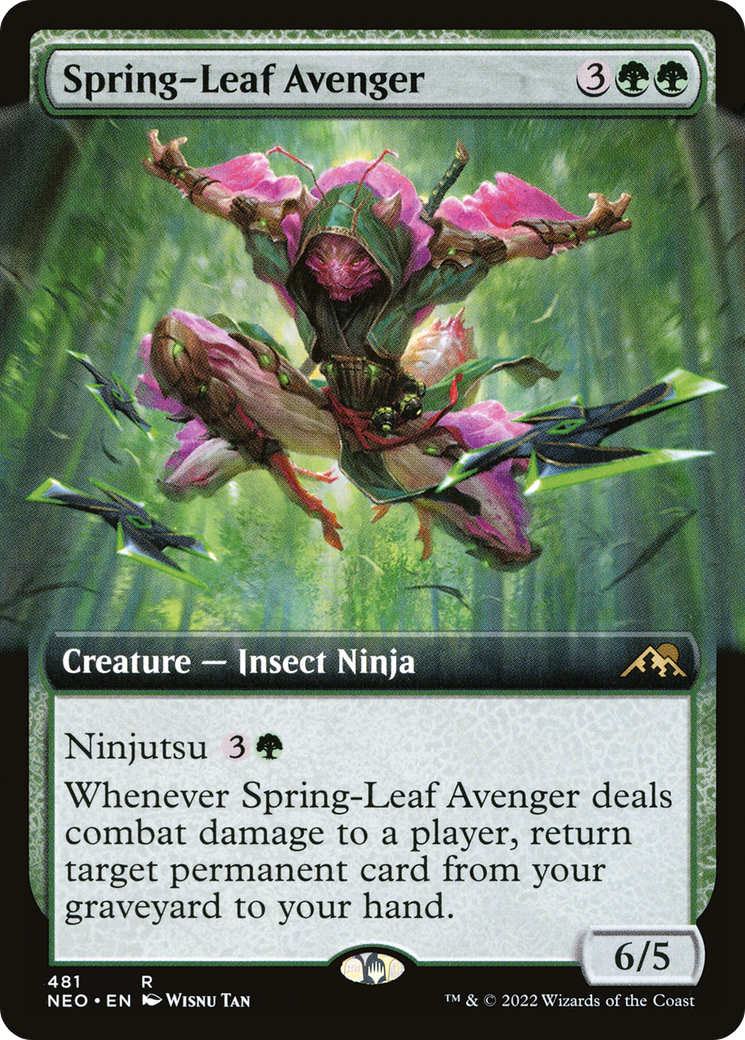 Spring-Leaf Avenger (Extended Art) (481) [Kamigawa: Neon Dynasty] - Deck Out Gaming