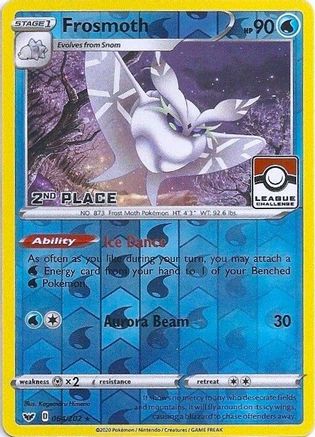 Frosmoth - 064/202 (League Challenge) [2nd Place] (64) [League & Championship Cards] Reverse Holofoil - Deck Out Gaming