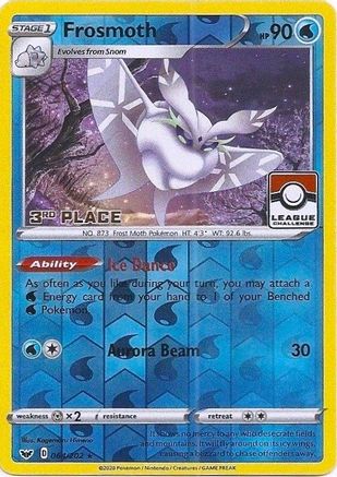 Frosmoth - 064/202 (League Challenge) [3rd Place] (64) [League & Championship Cards] Reverse Holofoil - Deck Out Gaming
