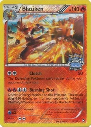Blaziken - 14/111 (National Championships) (14) [League & Championship Cards] Reverse Holofoil - Deck Out Gaming