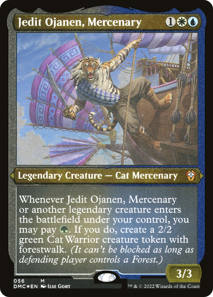 Jedit Ojanen, Mercenary (56) [Dominaria United Commander] etched - Deck Out Gaming