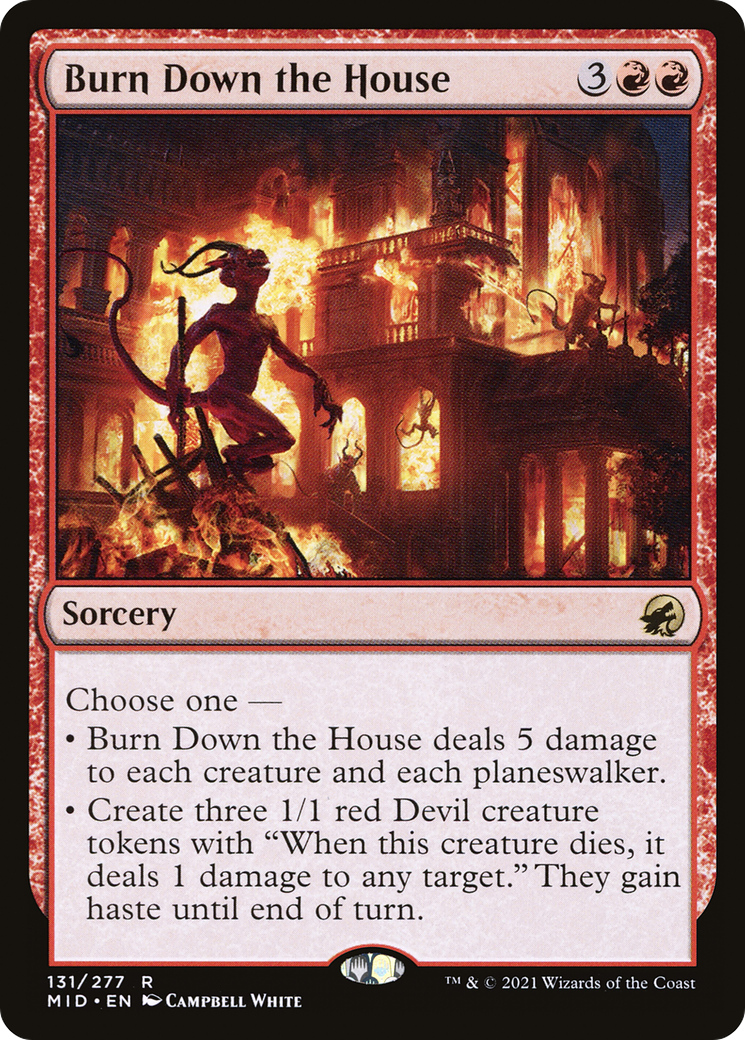 Burn Down the House (131) [Innistrad: Midnight Hunt] foil - Deck Out Gaming