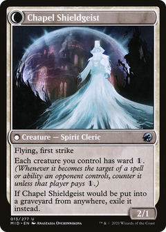 Chaplain of Alms // Chapel Shieldgeist (13) [Innistrad: Midnight Hunt] foil - Deck Out Gaming