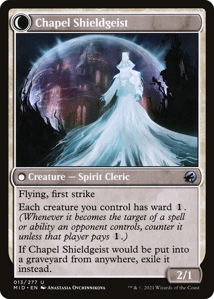 Chaplain of Alms // Chapel Shieldgeist (13) [Innistrad: Midnight Hunt] foil - Deck Out Gaming