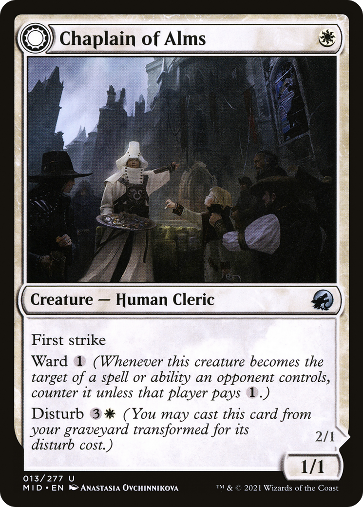 Chaplain of Alms // Chapel Shieldgeist (13) [Innistrad: Midnight Hunt] foil - Deck Out Gaming