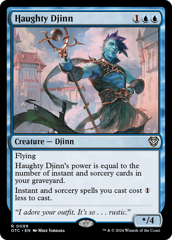 Haughty Djinn (99) [Outlaws of Thunder Junction Commander] foil - Deck Out Gaming