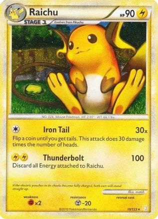 Raichu - 10/123 (Cracked Ice Holo) (10) [Deck Exclusives] Holofoil - Deck Out Gaming
