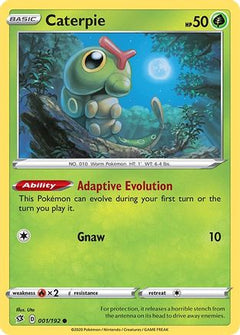 Caterpie (1) [SWSH02: Rebel Clash] Reverse Holofoil - Deck Out Gaming