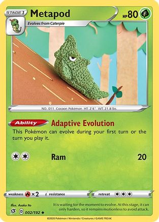 Metapod (2) [SWSH02: Rebel Clash] Reverse Holofoil - Deck Out Gaming