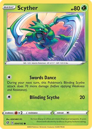 Scyther (4) [SWSH02: Rebel Clash] Reverse Holofoil - Deck Out Gaming
