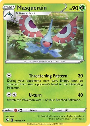 Masquerain (11) [SWSH02: Rebel Clash] Reverse Holofoil - Deck Out Gaming