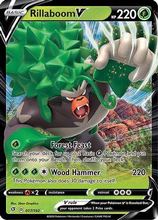 Rillaboom V (17) [SWSH02: Rebel Clash] Holofoil - Deck Out Gaming