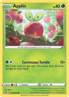 Applin (20) (20) [SWSH02: Rebel Clash] Reverse Holofoil - Deck Out Gaming