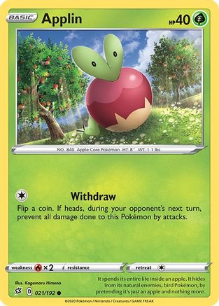Applin (21) (21) [SWSH02: Rebel Clash] Reverse Holofoil - Deck Out Gaming