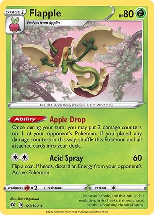 Flapple (22) [SWSH02: Rebel Clash] Reverse Holofoil - Deck Out Gaming