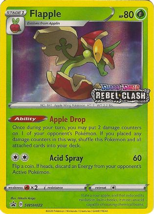 Flapple - SWSH022 (Prerelease) (SWSH022) [SWSH: Sword & Shield Promo Cards] Holofoil - Deck Out Gaming
