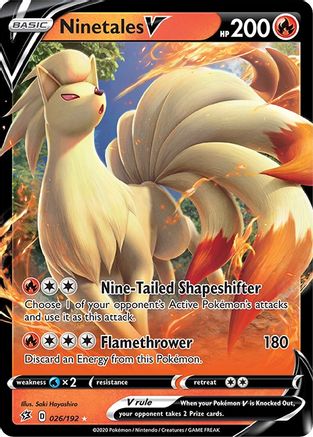 Ninetales V (26) [SWSH02: Rebel Clash] Holofoil - Deck Out Gaming