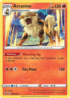 Arcanine (28) [SWSH02: Rebel Clash] Reverse Holofoil - Deck Out Gaming