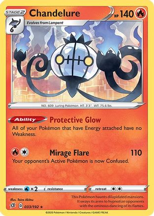 Chandelure (33) [SWSH02: Rebel Clash] Reverse Holofoil - Deck Out Gaming