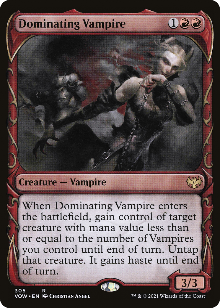 Dominating Vampire (Showcase) (305) [Innistrad: Crimson Vow] - Deck Out Gaming