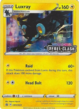 Luxray - SWSH023 (Prerelease) (SWSH023) [SWSH: Sword & Shield Promo Cards] Holofoil - Deck Out Gaming