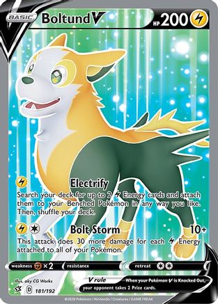 Boltund V (Full Art) (181) [SWSH02: Rebel Clash] Holofoil - Deck Out Gaming