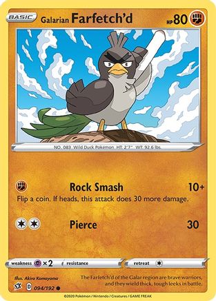 Galarian Farfetch'd (94) [SWSH02: Rebel Clash] - Deck Out Gaming