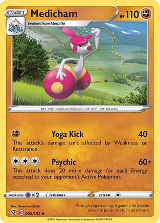 Medicham (98) [SWSH02: Rebel Clash] Reverse Holofoil - Deck Out Gaming