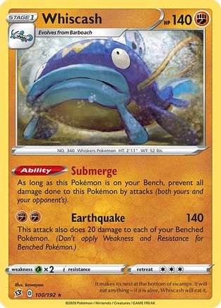 Whiscash (100) [SWSH02: Rebel Clash] Reverse Holofoil - Deck Out Gaming