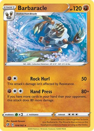 Barbaracle (104) [SWSH02: Rebel Clash] Reverse Holofoil - Deck Out Gaming