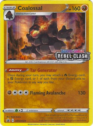 Coalossal - SWSH024 (Prerelease) (SWSH024) [SWSH: Sword & Shield Promo Cards] Holofoil - Deck Out Gaming