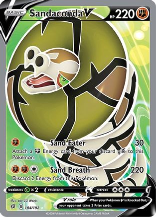 Sandaconda V (Full Art) (184) [SWSH02: Rebel Clash] Holofoil - Deck Out Gaming
