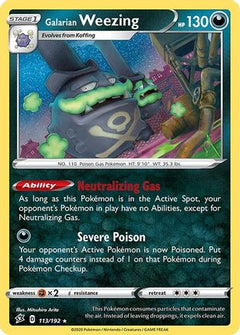 Galarian Weezing (113) [SWSH02: Rebel Clash] Reverse Holofoil - Deck Out Gaming