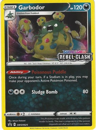 Garbodor - SWSH025 (Prerelease) (SWSH025) [SWSH: Sword & Shield Promo Cards] Holofoil - Deck Out Gaming