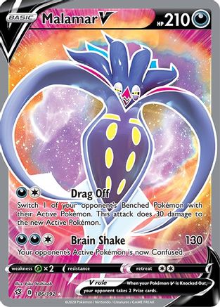 Malamar V (Full Art) (186) [SWSH02: Rebel Clash] Holofoil - Deck Out Gaming