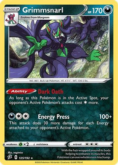 Grimmsnarl (125) [SWSH02: Rebel Clash] Reverse Holofoil - Deck Out Gaming